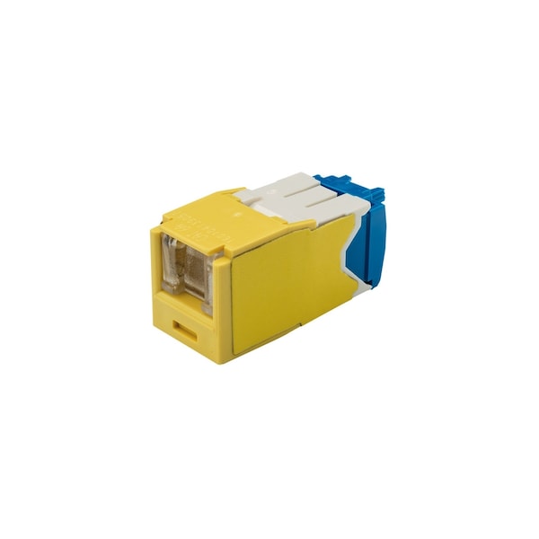 Panduit 1-PORT MOD JACK CAT6A 8W8P UTP, MINICOM T568A/B SPRING SHUTTER, YELLOW CJH6X88TGYL